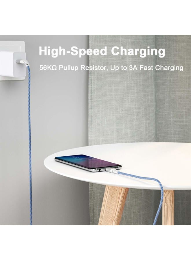 Fasgear 5m USB C Cable, 2-Pack 16.5ft Super Long Fast Charging USB 2.0 Type-C Cords Quick Charger Compatible for Galaxy S9/S10 Plus/S20 Ultra/Note 8,Pixel 4 XL, LG V30, Switch (Black&Blue) - Image 5